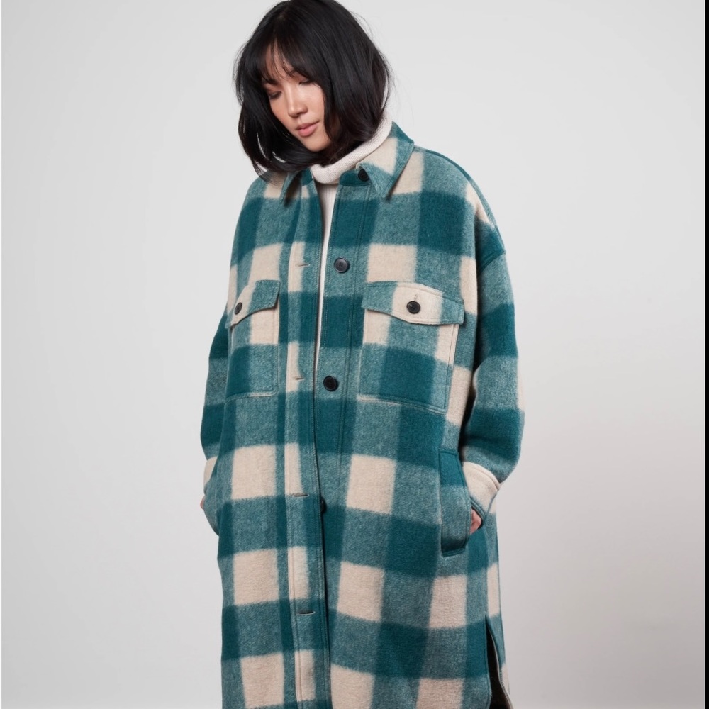 Isabel Marant etoile fontizi coat - green size 1